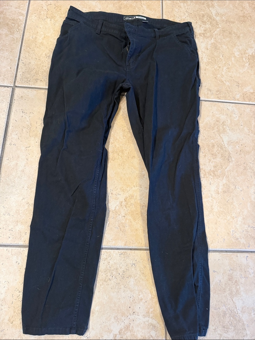 Women’s Carhartt Black Relaxed-Fit Pants - 16 long